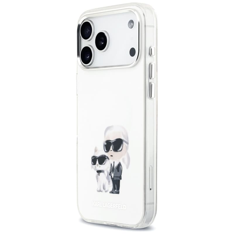 Karl Lagerfeld IML Aquarelle Karl & Choupette & Logo MagSafe - Case for iPhone 17 Pro Max (white) 2