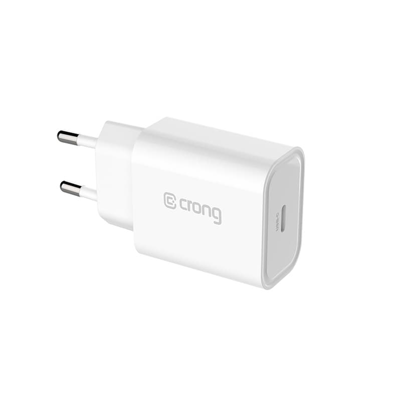 Crong USB-C Travel Charger – USB-C Power Delivery 20W Wall Charger (White) 1