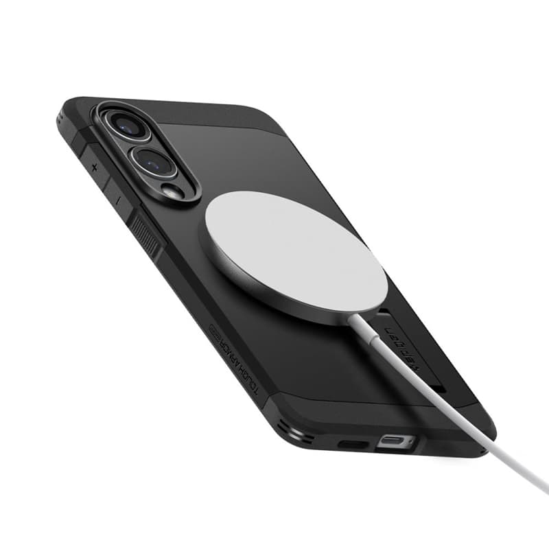 Spigen Tough Armor MagSafe - Case for Samsung Galaxy S25 Edge (Black) 6