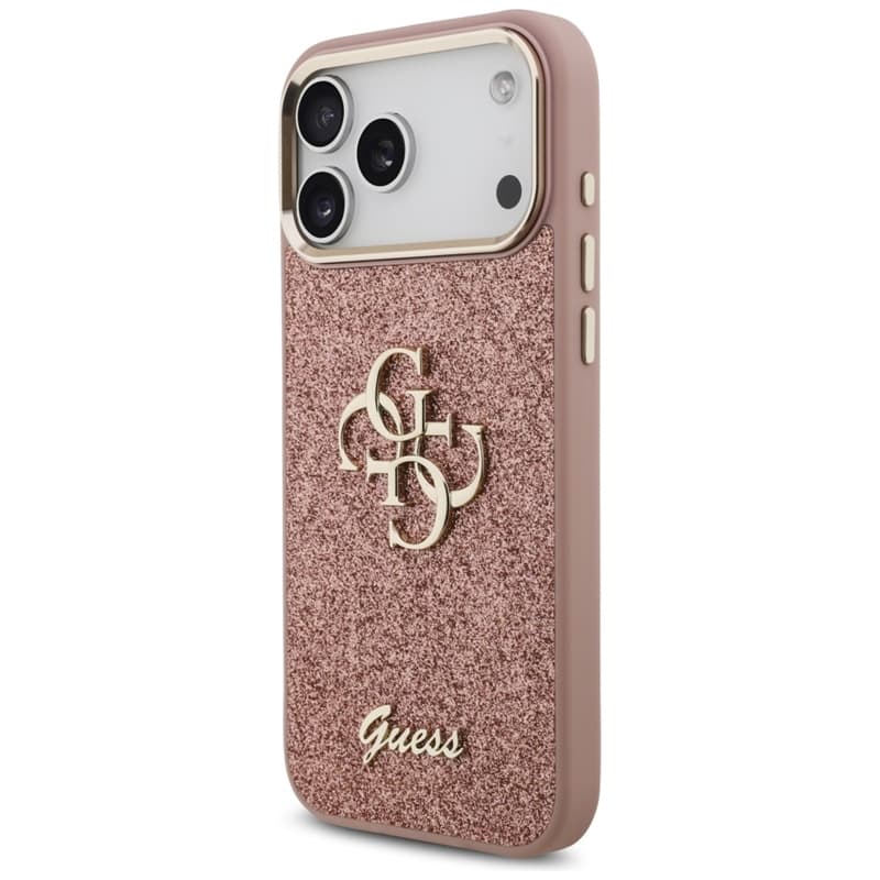 Guess Fixed Glitter Big 4G Metal Frame - Case iPhone 17 Pro Max (pink) 2