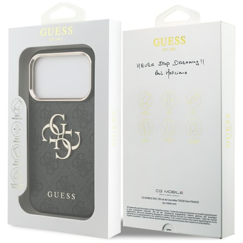 Guess 4G Big 4G Classic Logo - Case iPhone 17 Pro (Black / Gold) 8