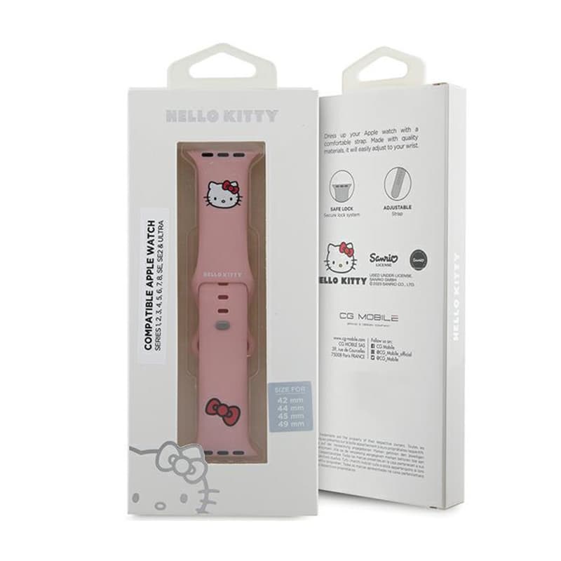 Hello Kitty Silicone Kitty Head - Apple Watch Band 42/44/45/49 mm (Pink)
 5