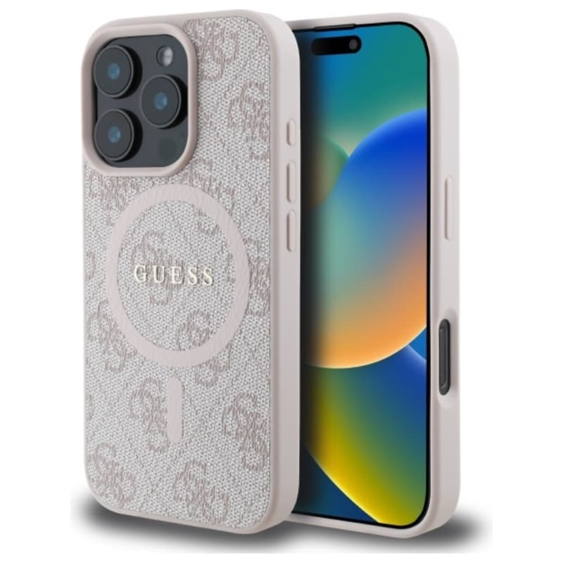 Guess 4G Ring Classic Logo MagSafe - Case for iPhone 16 Pro Max (pink) 1