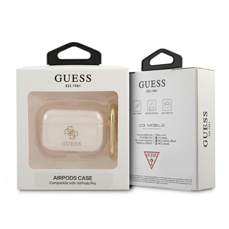 Guess Colored Glitter - Case for Airpods Pro (gold) 3