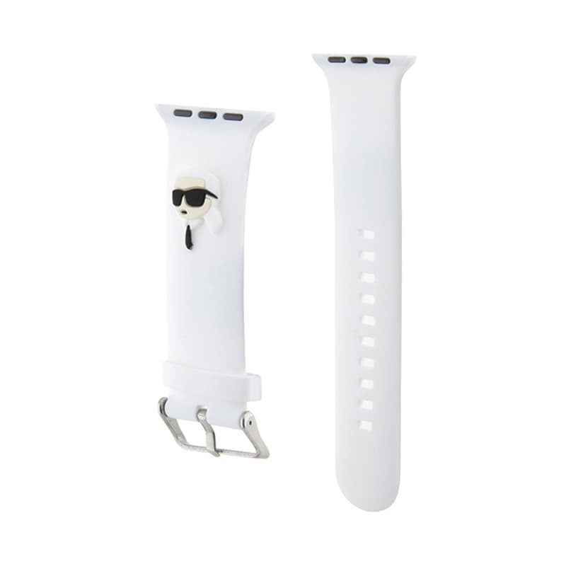Karl Lagerfeld 3D Rubber Karl Heads NFT - Strap for Apple Watch 38/40/41 mm (white) 3