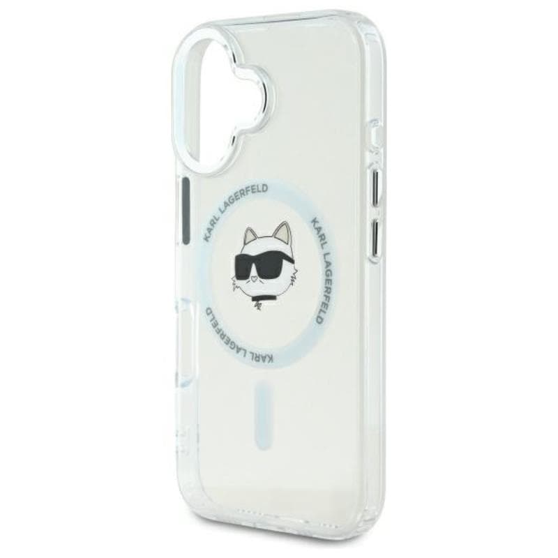 Karl Lagerfeld IML Metal Choupette Head MagSafe - Case for iPhone 16 Plus (white) 6