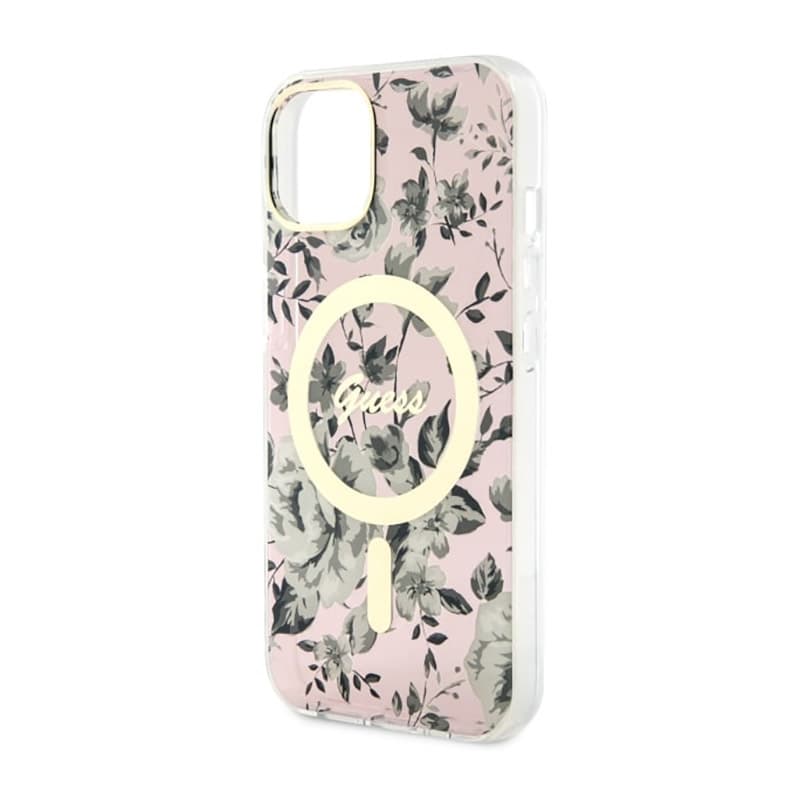 Guess Flower MagSafe - Case for iPhone 14 Plus (Pink) 6