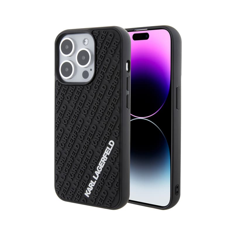 Karl Lagerfeld 3D Rubber Multi Logo - Case for iPhone 15 Pro (black) 1