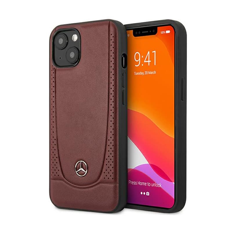 Mercedes Leather Urban Line - Case for iPhone 15 (red) 1