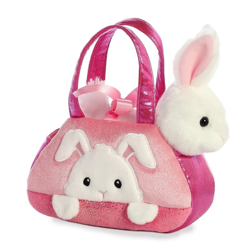 Fancy Pals – PeekaBoo Bunny Plush Toy in Pink Bag 20 cm Eco-Friendly 2