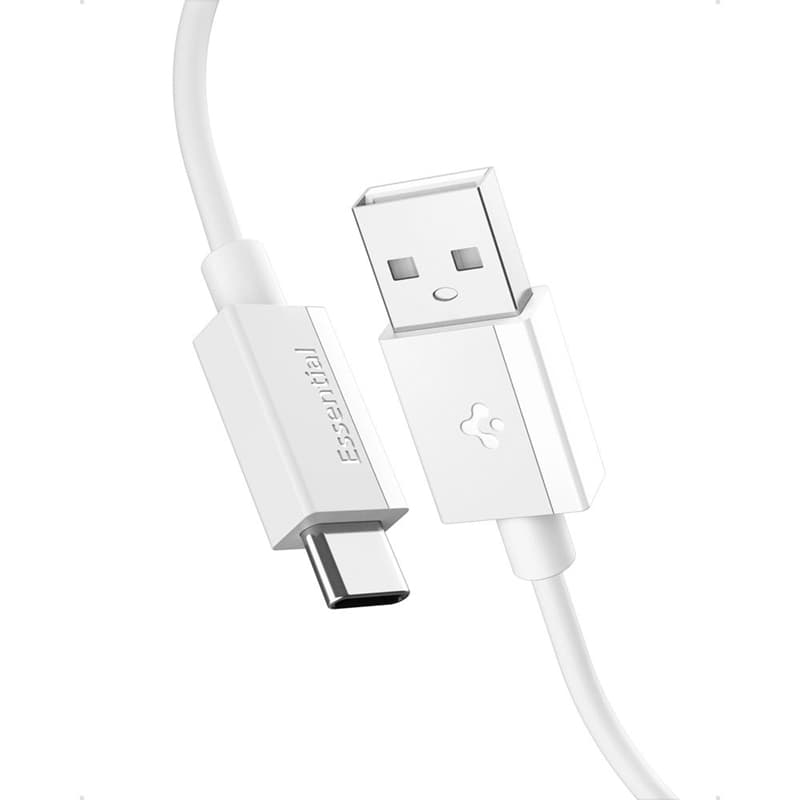 Spigen EB6020AC Essential - USB-A to USB-C Cable PD 60W 2m (White) 2