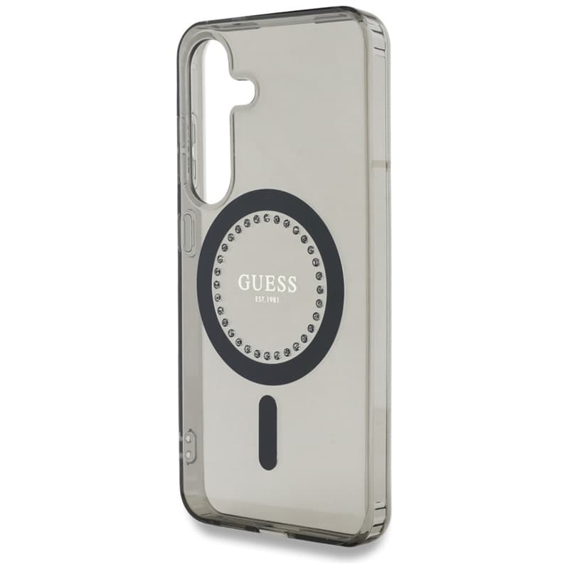 Guess Rhinestones Printed Classic Logo MagSafe - Case for Samsung Galaxy S25 (black) 6