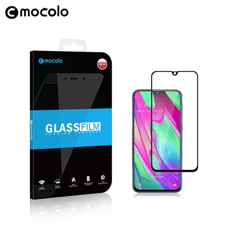 Mocolo 3D 9H Full Glue - Full screen protector for Samsung Galaxy A40 (Black) 3