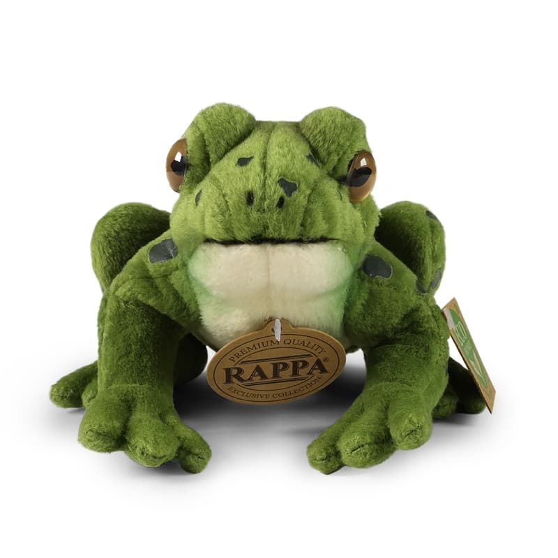 Rappa - Plush realistic green frog stuffed animal 19 cm Eco-Friendly 2