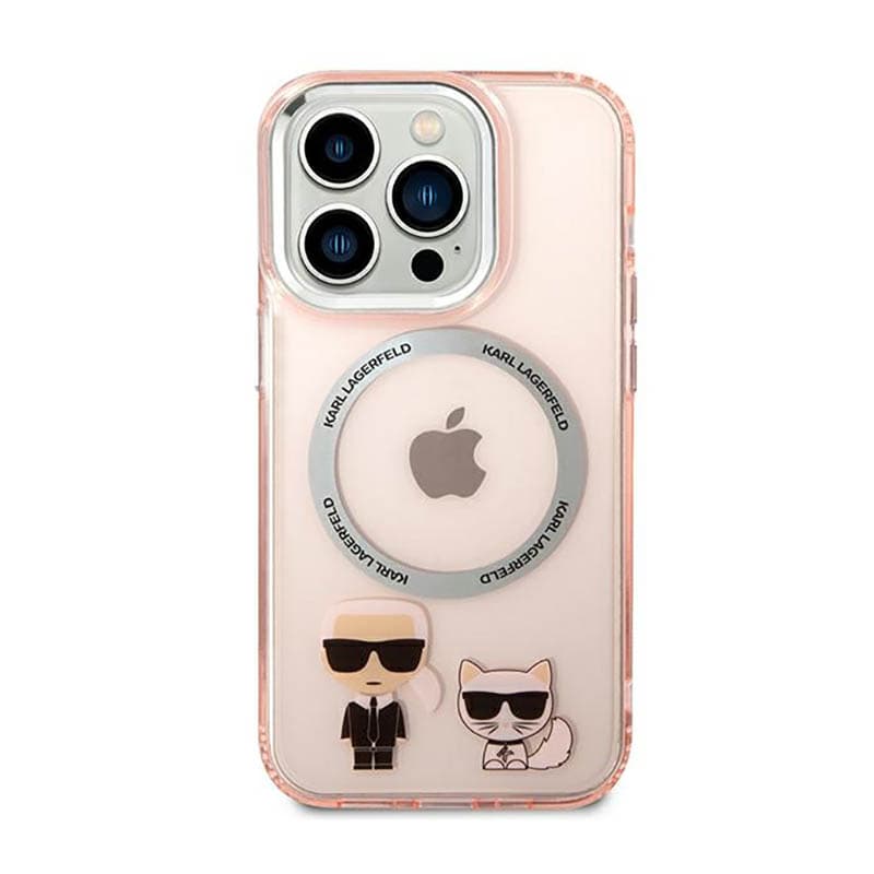 Karl Lagerfeld Karl&Choupette Aluminium MagSafe - Case for iPhone 14 Pro Max (Pink) 3