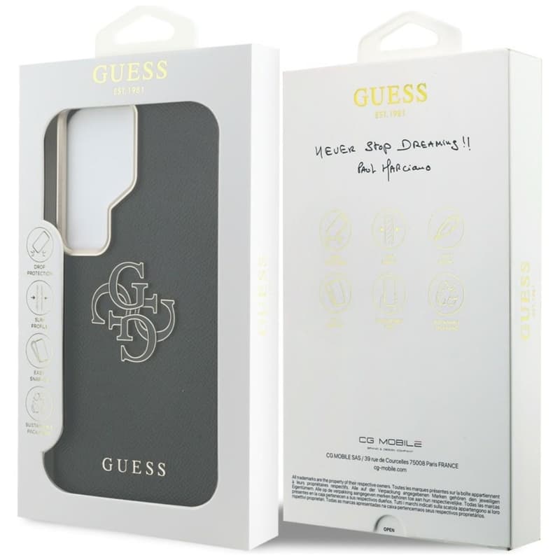 Guess Grained Big 4G Metal Logo - Samsung Galaxy S26 Ultra Case (Black) 8
