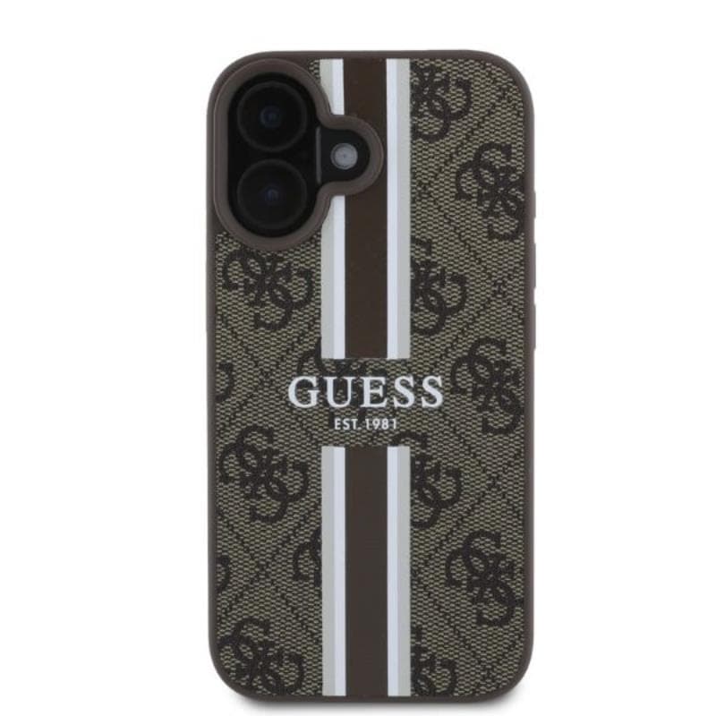 Guess 4G Printed Stripes MagSafe - Case iPhone 16 (brown) 3