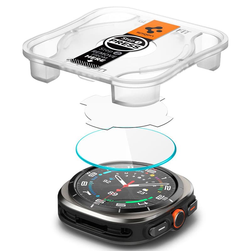 Spigen GLAS.TR EZ FIT 2-Pack - Tempered glass for Samsung Galaxy Watch Ultra 47 mm (2025/2024) (2 pieces) 5