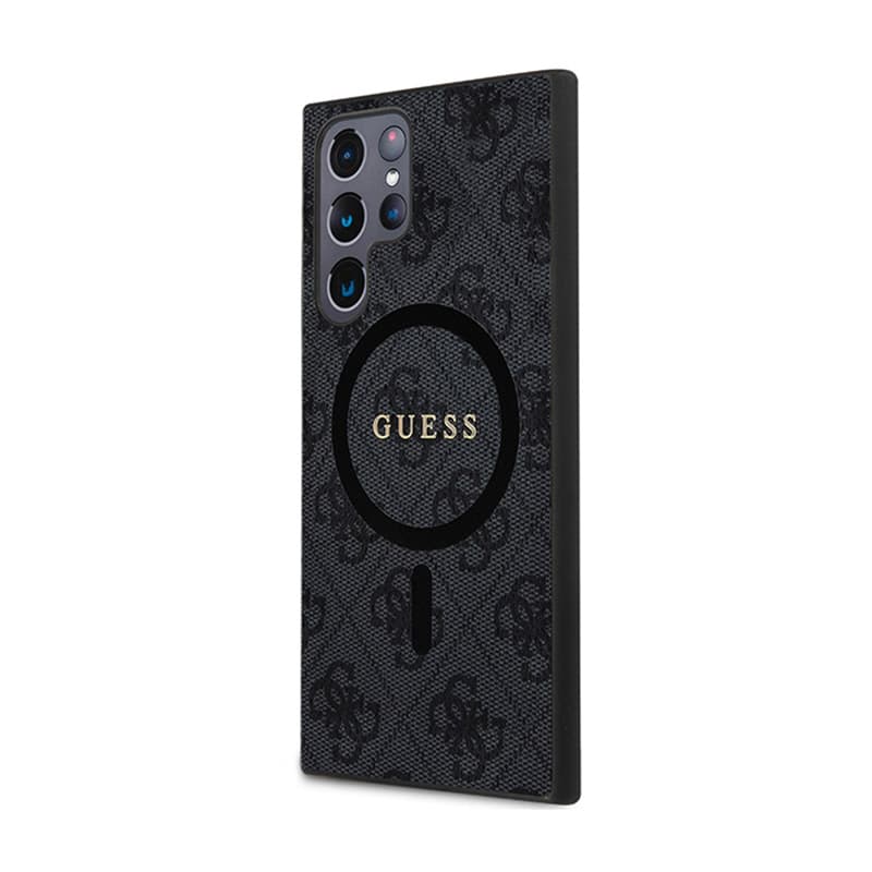 Guess 4G Collection Leather Metal Logo MagSafe - Case for Samsung Galaxy S24 Ultra (black) 2