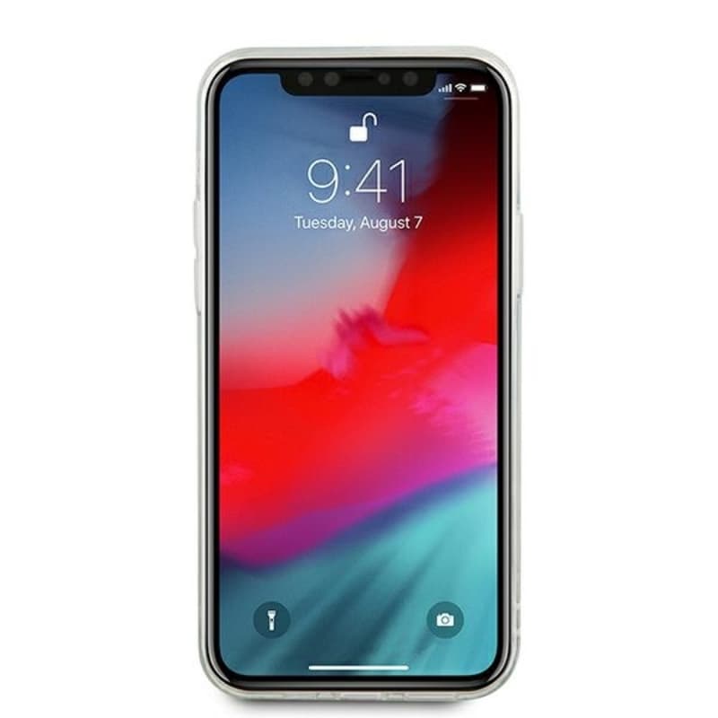 Guess Glitter Vintage Script - Case for iPhone 12 Pro Max (Silver) 6