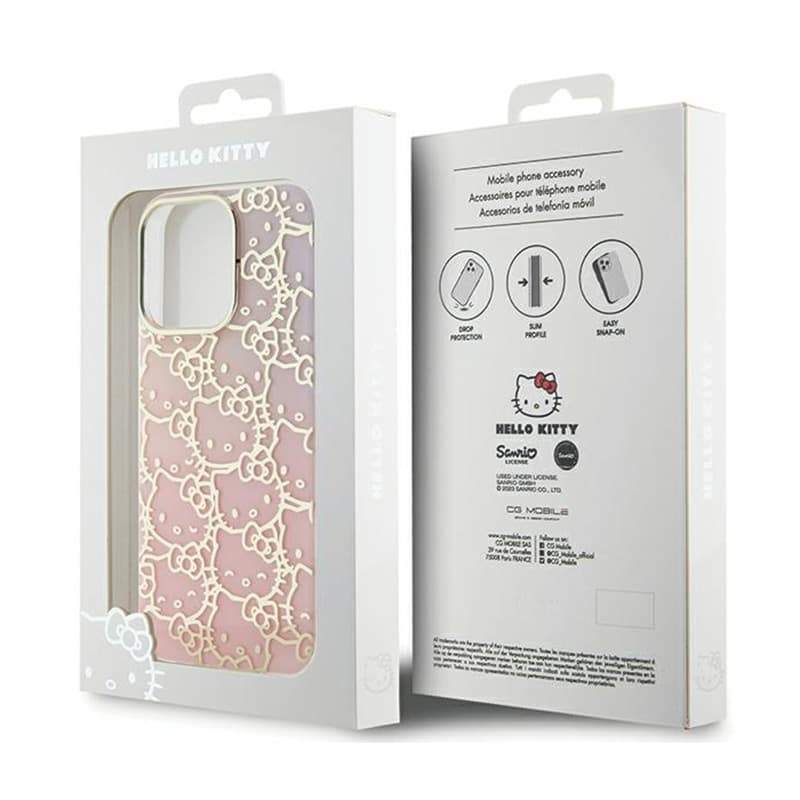 Hello Kitty IML Gradient Electrop Crowded Kitty Head - Case iPhone 14 Pro Max (pink) 8