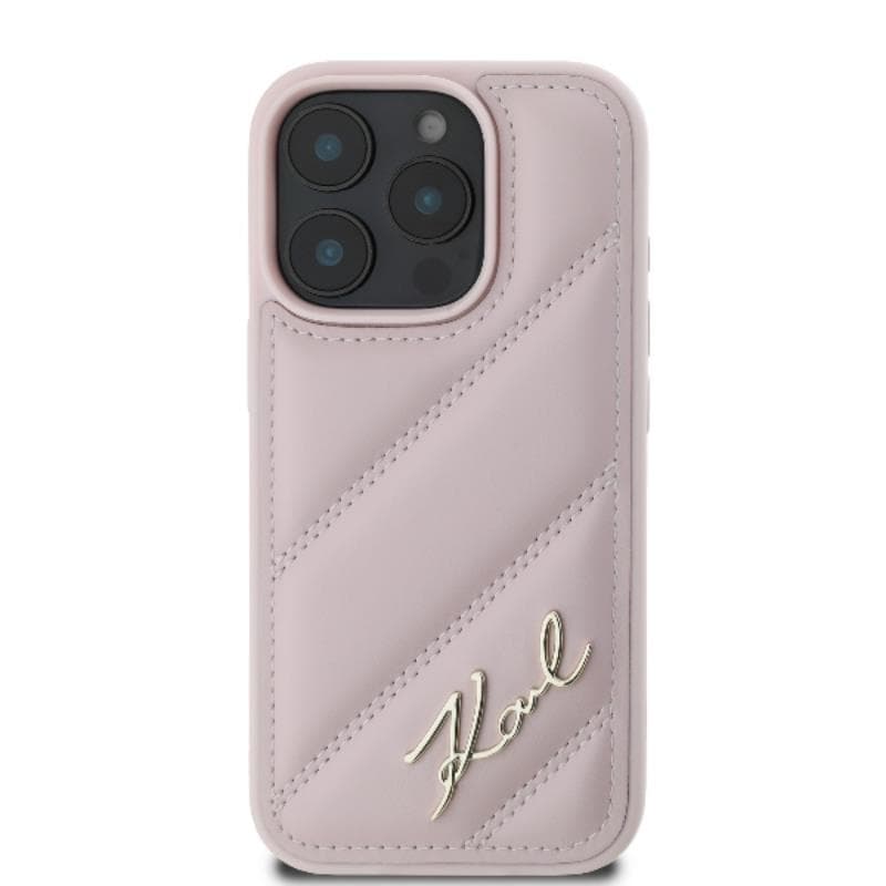 Karl Lagerfeld Quilted Signature - Case for iPhone 16 Pro (pink) 3
