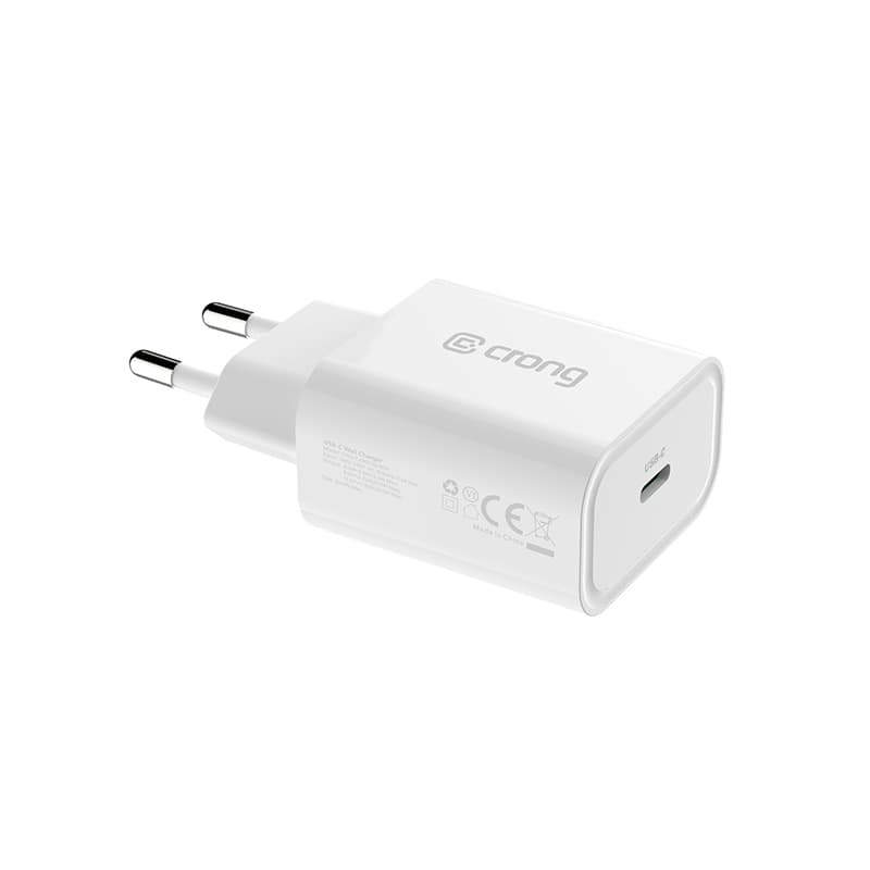 Crong USB-C Travel Charger – USB-C Power Delivery 20W Wall Charger (White) 3