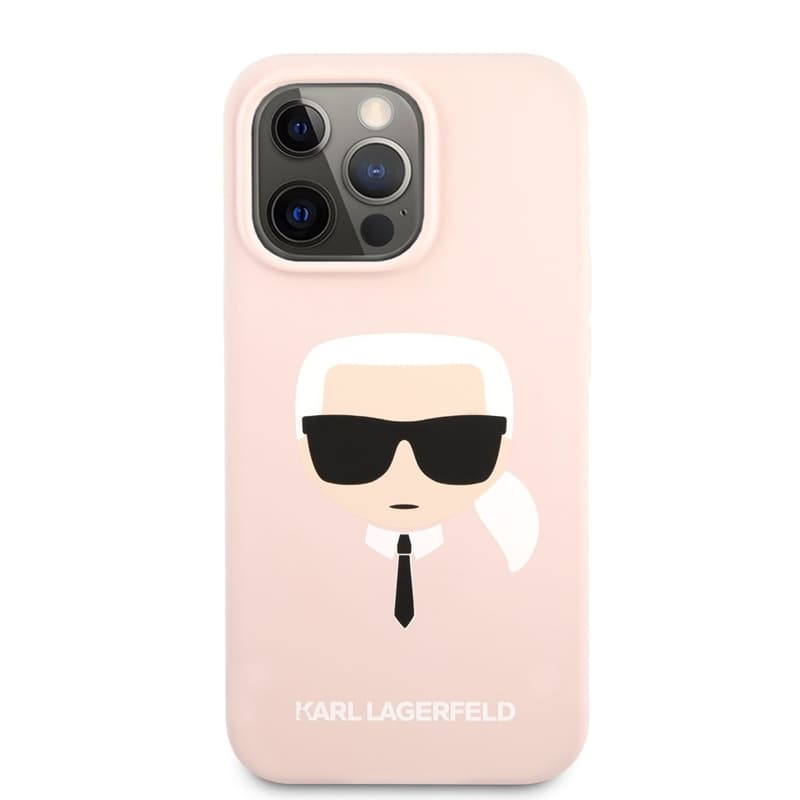 Karl Lagerfeld Silicone Ikonik Karl`s Head - Case for iPhone 13 Pro Max (Pink) 2