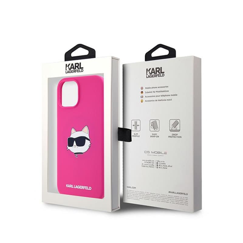 Karl Lagerfeld Silicone Choupette Head MagSafe - iPhone 15 Plus / 14 Plus Case (pink) 8