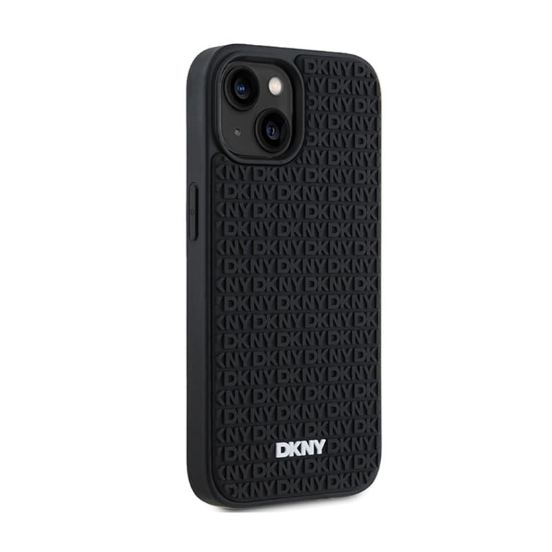 DKNY 3D Rubber Repeat Pattern - Case for iPhone 15 Plus (Black) 4