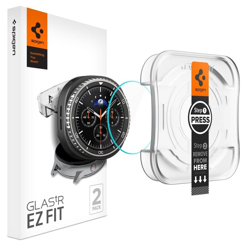 Spigen GLAS.TR EZ FIT 2-Pack - Tempered Glass for Samsung Galaxy Watch 8 Classic 46 mm (2 pcs) 1
