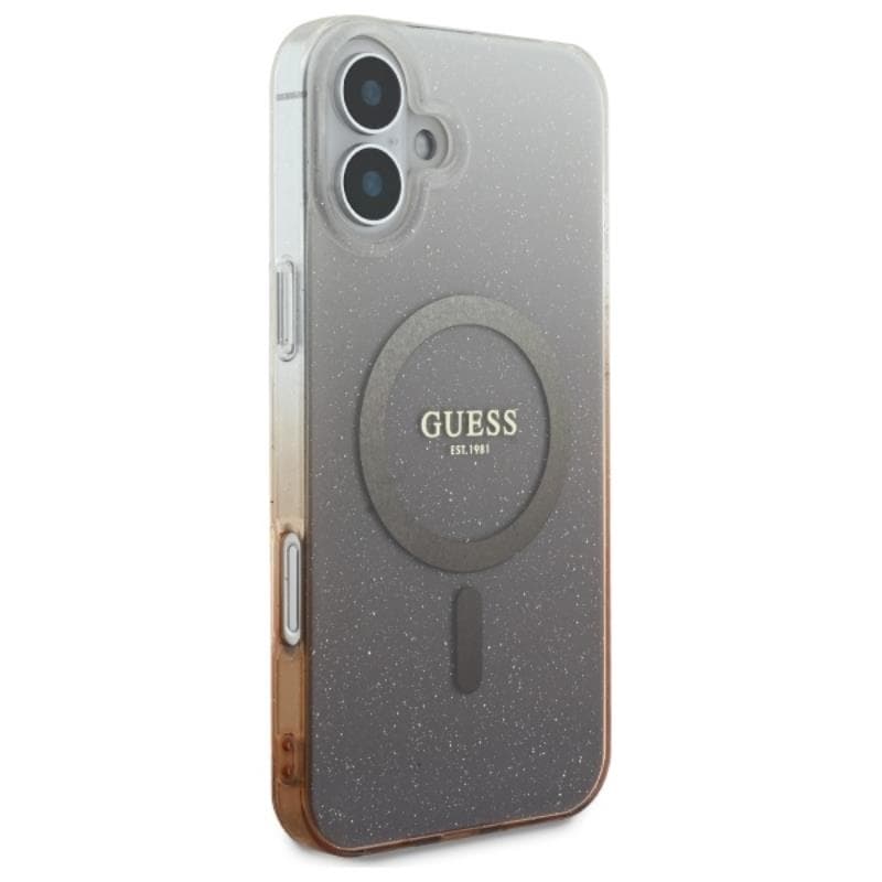 Guess IML Glitter Gradient MagSafe - Case for iPhone 16 (Brown) 4