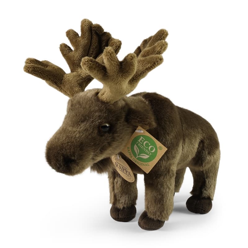 Rappa - Plush realistic moose mascot 24 cm Eco-Friendly 1