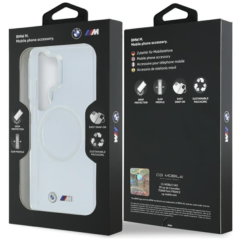 BMW IML Shockproof Metal Logo MagSafe - Samsung Galaxy S26 Ultra Case (Clear) 8