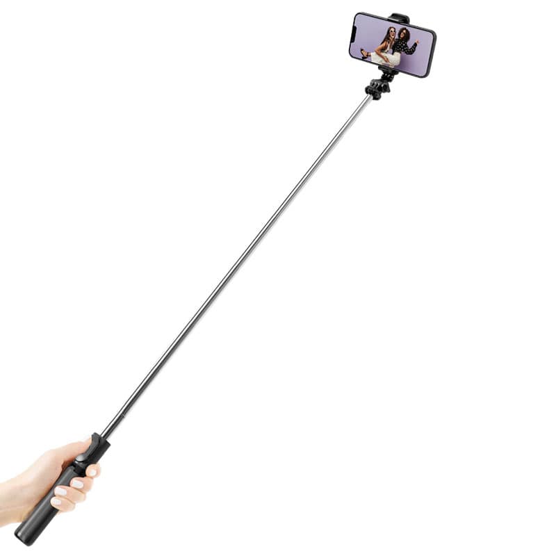 Crong SelfieGo Lite – Compact Bluetooth Selfie Stick Tripod (Black) 2