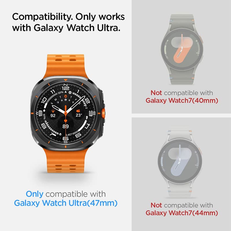 Spigen GLAS.TR EZ FIT 2-Pack - Tempered glass for Samsung Galaxy Watch Ultra 47 mm (2025/2024) (2 pieces) 6
