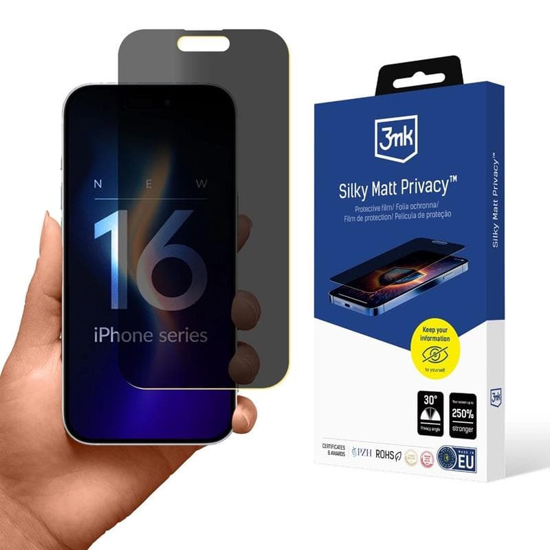 3mk Silky Matt Privacy - Matte Privacy Film for iPhone 16 Pro