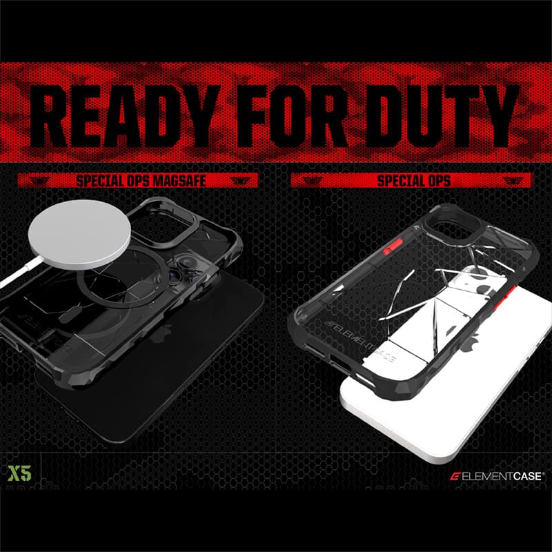 Element Case Special Ops X5 - Case for iPhone 14 Plus (Mil-Spec Drop Protection) (Smoke/Black) 8