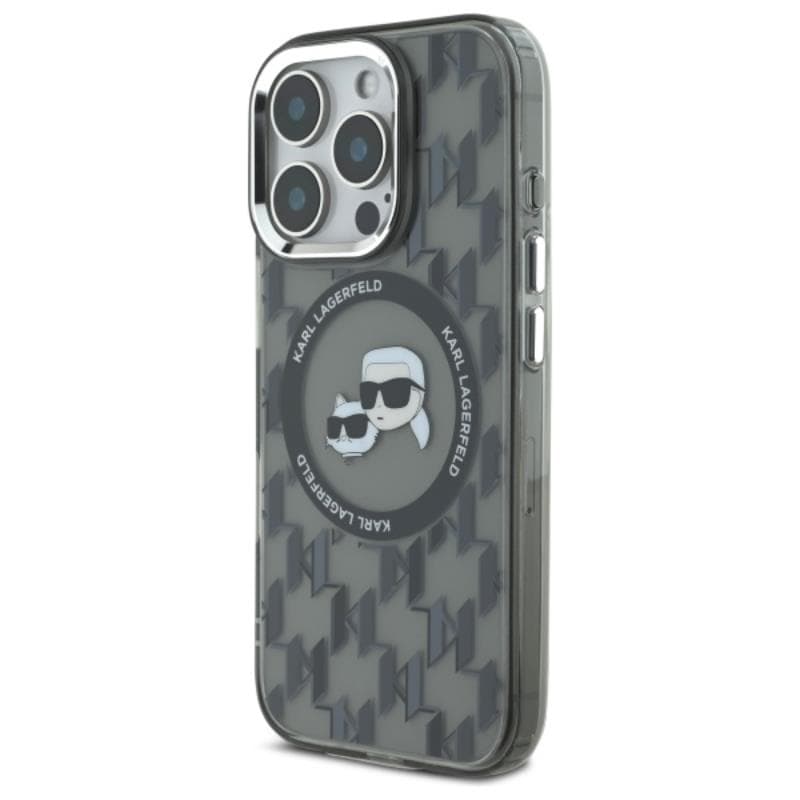 Karl Lagerfeld IML Monogram Karl & Choupette Head MagSafe - Case for iPhone 16 Pro (black) 2