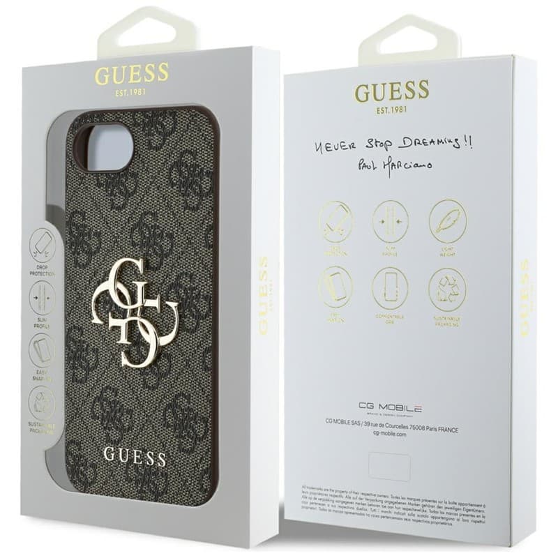 Guess 4G Big Logo - Case for iPhone 16e (brown) 8