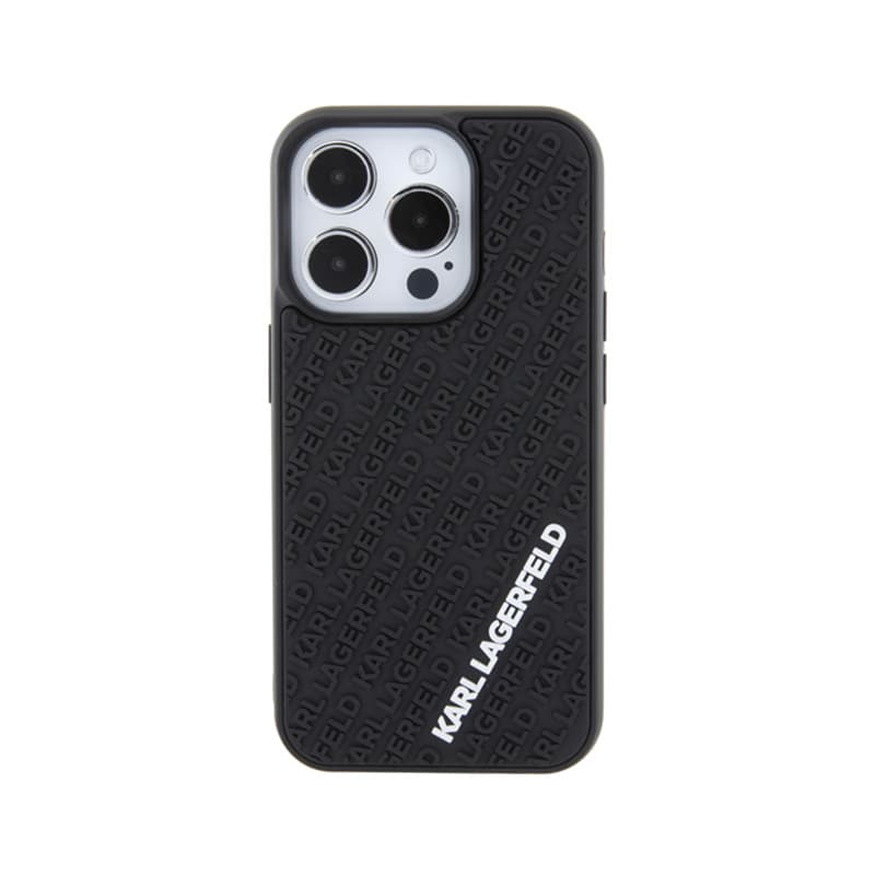 Karl Lagerfeld 3D Rubber Multi Logo - Case for iPhone 15 Pro (black) 3
