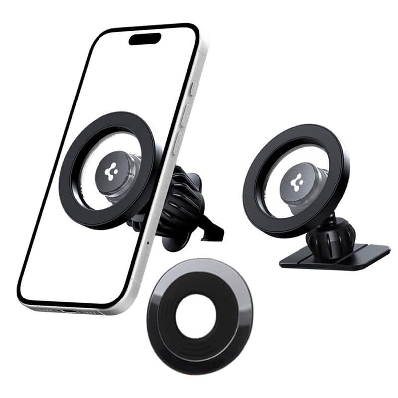 Spigen MFT13 Magnetic Dashboard & Vent Car Mount - Magnetic Car Holder MagSafe (Black) 1
