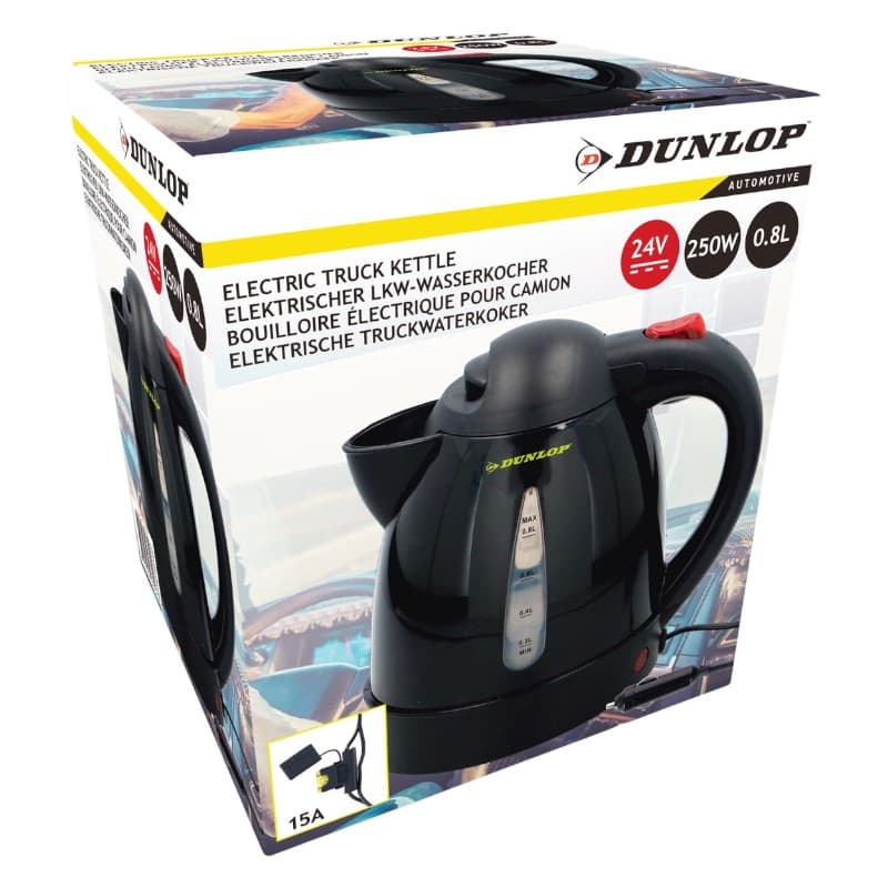 Dunlop - Car Kettle for Bus/Truck 0.8 L 24V 250W (Black) 6