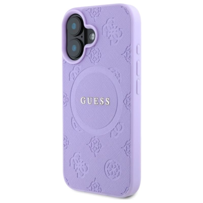 Guess Saffiano Peony Classic Logo MagSafe - Case for iPhone 16 (purple) 2