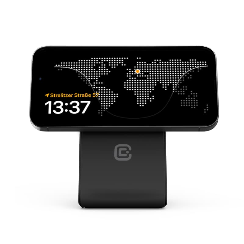 Crong MagSpot Pivot Stand - 3-in-1 Wireless Charger with MagSafe for iPhone, Apple Watch, and AirPods (Black) 3