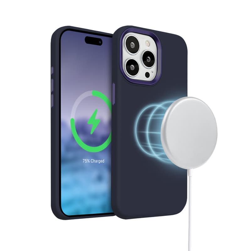 Crong Color Cover LUX Magnetic - iPhone 15 Pro MagSafe Case (Navy Blue) 7
