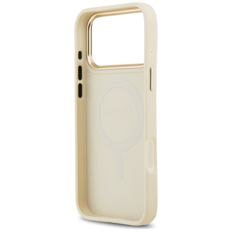 Guess Grained Strass Logo MagSafe - Case iPhone 17 Pro Max (beige) 7