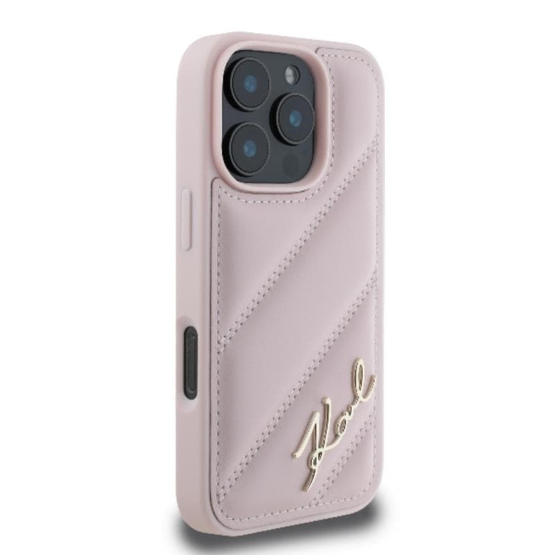 Karl Lagerfeld Quilted Signature - Case for iPhone 16 Pro (pink) 4