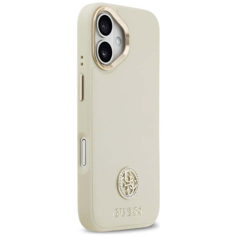 Guess Grained Strass Logo MagSafe - Case iPhone 17 (beige) 4