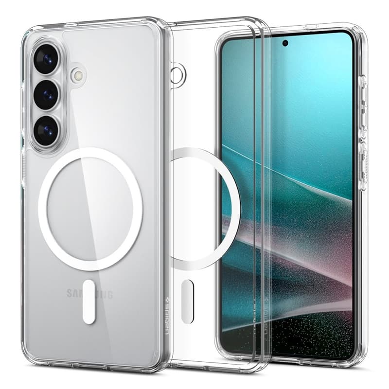 Spigen Ultra Hybrid Mag MagSafe - Case for Samsung Galaxy S26 (Clear/White)